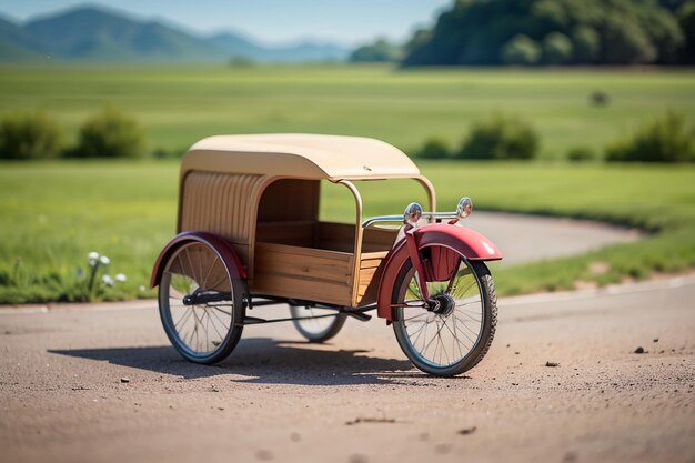 Niños triciclo juguete bicicleta papel tapiz fondo infancia tiempo feliz fotografía obras