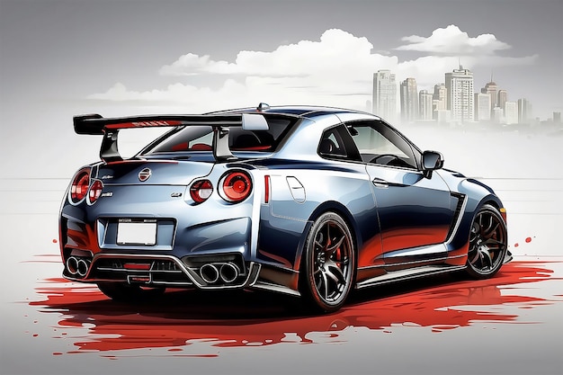 Nissan gtr35 Aufkleber Hintergrund