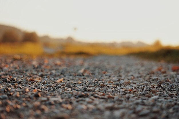 Foto nível da superfície da estrada