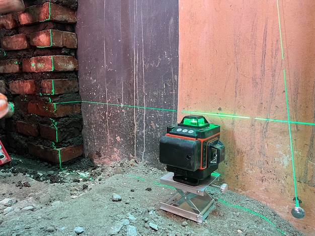 Nível laser para medição de construção de paredes Trabalhos de renovação e construção
