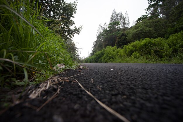 Foto nivel de la superficie de la carretera