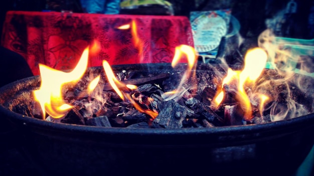 Nivel de superficie del fuego