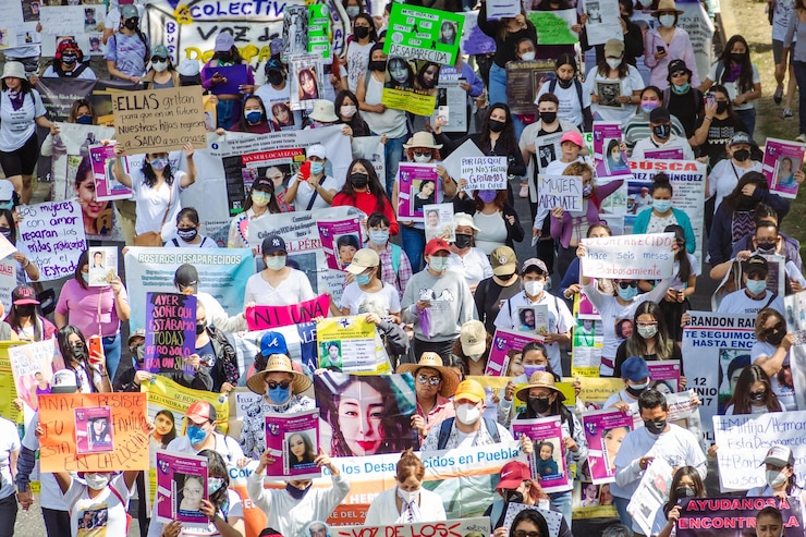 Foto no caminho para 8m uma manifestação feminista para comemorar o dia internacional da mulher