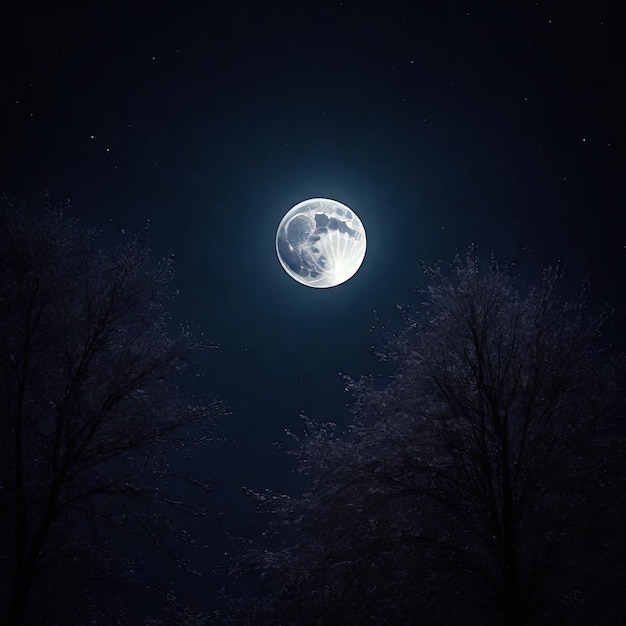 No céu da noite, luz da lua, lua no céu da noite.