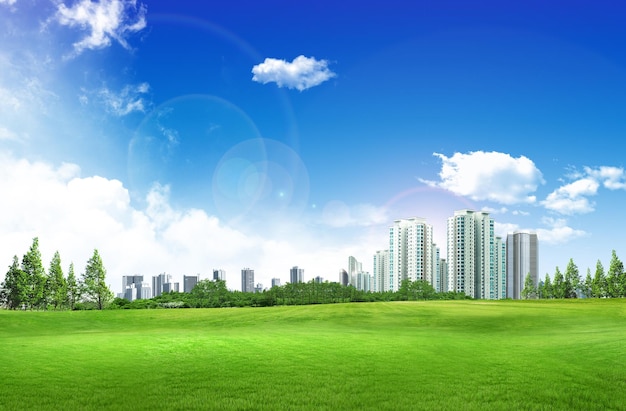no hay humanos al aire libre paisaje cielo día nube hierba rascacielos árbol cielo azul edificio ciudad paisaje urbano horizonte
