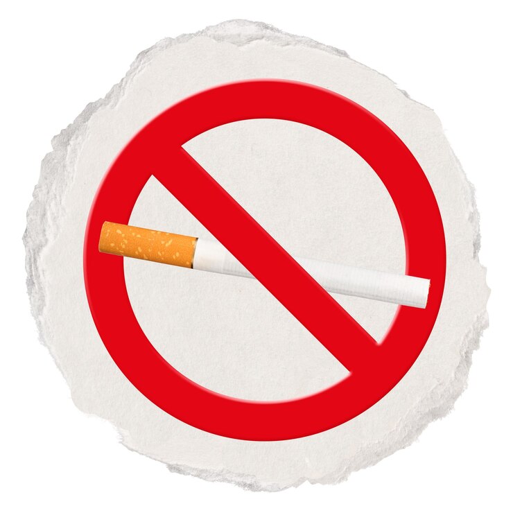 Foto no se puede fumar pegatina png señal prohibida en fondo transparente insignia de papel rasgado