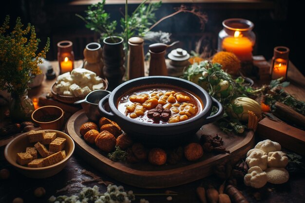 Una noche acogedora con un tazón de pozole