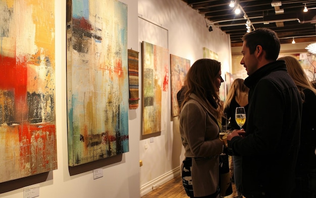 Noche de apertura de una sofisticada galería de arte