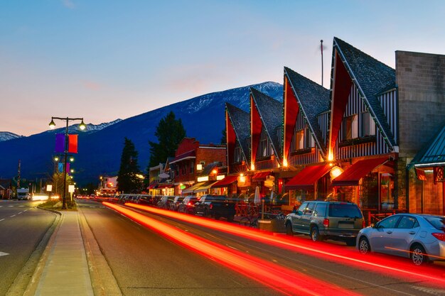 noche en las calles de jaspe canadá