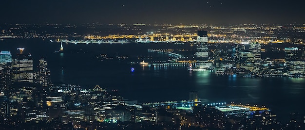 Noche de la ciudad de manhattan nueva york