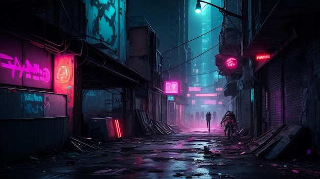 Foto noche de ciudad de neón cyberpunk escena de ciudad futurista en un estilo de arte de píxeles telón de fondo papel pintado retro