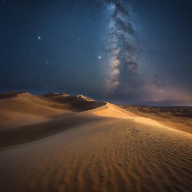 Foto la noche en el desierto