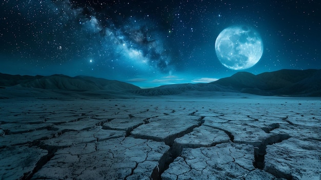 Noche en las dunas de arena del desierto