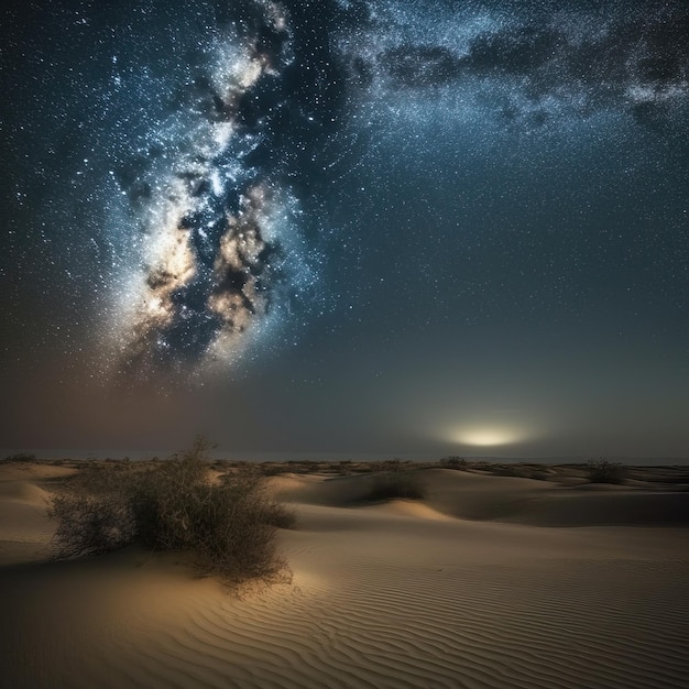 Una noche estrellada en el desierto