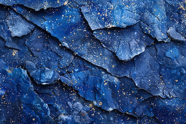 Noche estrellada sobre la textura mineral azul Abstracto artístico