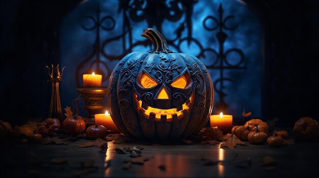 La noche de Halloween se vuelve inquietantemente brillante gracias a las brillantes linternas de calabaza Generative Ai