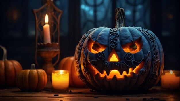 La noche de Halloween se vuelve inquietantemente brillante gracias a las brillantes linternas de calabaza Generative Ai