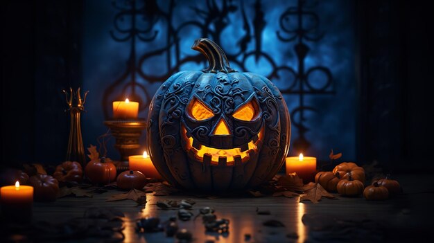 La noche de Halloween se vuelve inquietantemente brillante gracias a las brillantes linternas de calabaza Generative Ai