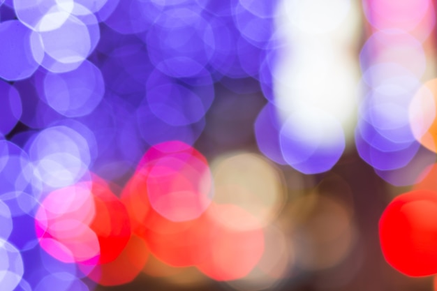 Foto noche luz bokeh de luces decorar la navidad y año nuevo