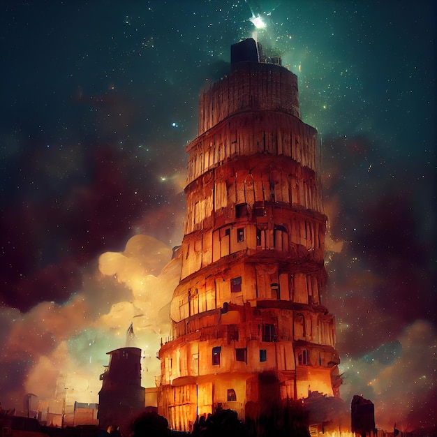 La noche de la Torre de Babel todo es como un universo pero fin del mundo