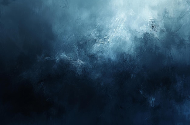 Noche tranquila Abstracto Cielo azul oscuro con nube blanca en el centro Obra de arte contemporánea minimalista