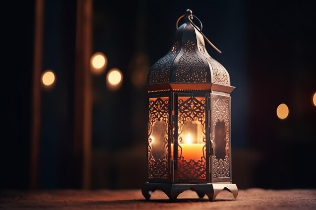Noches árabes linternas encantadoras en el desierto IA generativa
