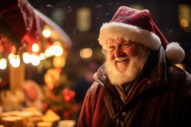 Noel deambula por un bullicioso mercado navideño