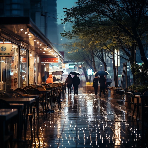 Foto noite chuvosa