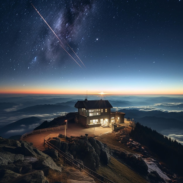 Foto noite da montanha