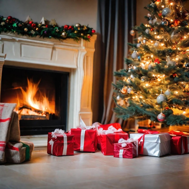 Noite de Natal acolhedora em casa