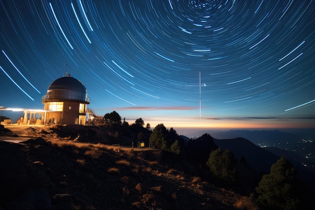 Noite Estrelada no Remote Mountain Observatory