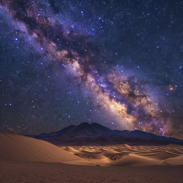 Noite estrelada sobre o deserto