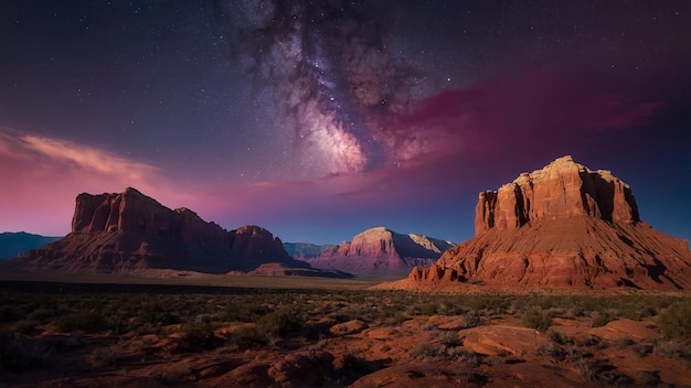 Noite tranquila no deserto