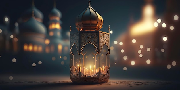 Noites árabes ramadan kareem fundo islâmico