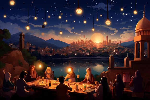 Foto noites de serenidade do ramadão