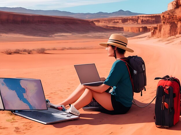 Los nómadas digitales son personas que viajan libremente mientras trabajan de forma remota utilizando tecnología.