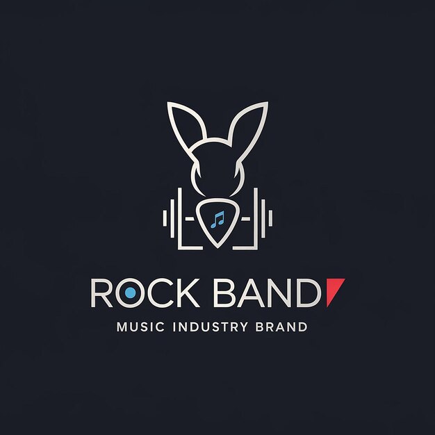 Nombre de la banda de música y logotipo Nombre del logotipo y nombre del diseño de la música