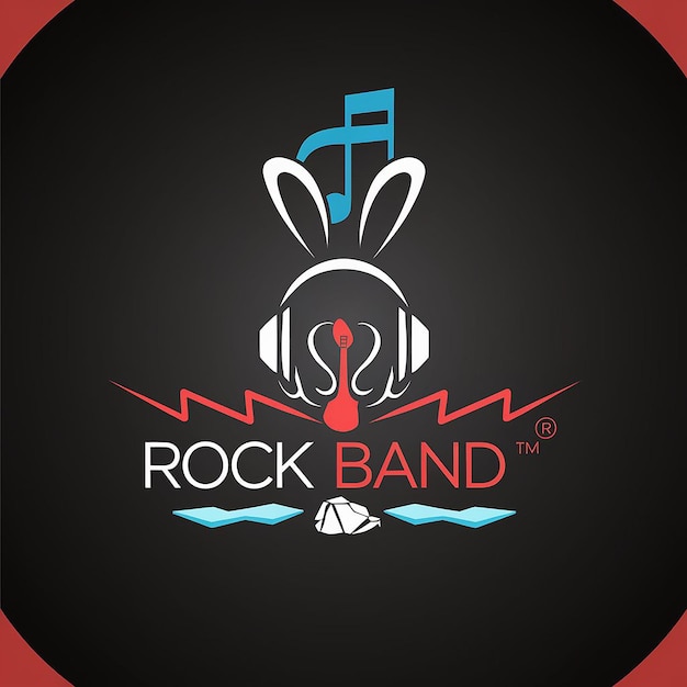 Nombre de la banda de música y logotipo Nombre del logotipo y nombre del diseño de la música