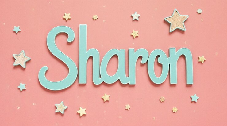 Foto nombre de sharon con estrellas