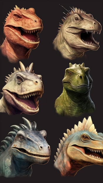 Nombres únicos de dinosaurios Una colección de innumerables ejemplos generados por IA