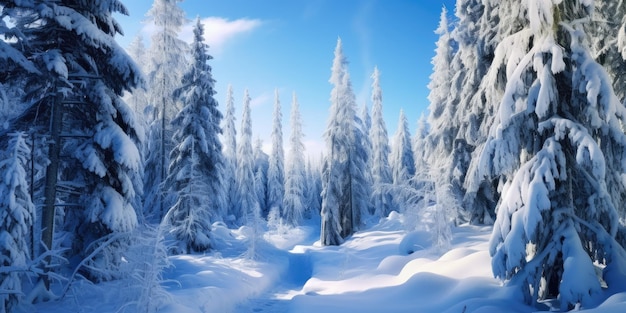 Nordic Dreamland SnowCovered Forest Nordic Serenity Frozen Elegance