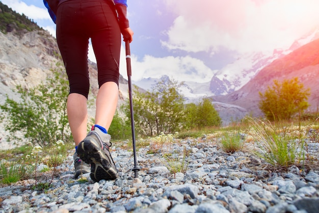 Nordic Walking en las altas montañas