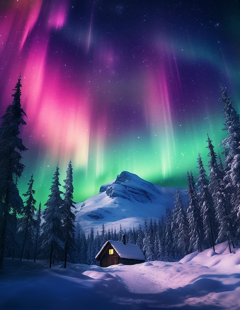 Nordlichter Aurora borealis am Himmel