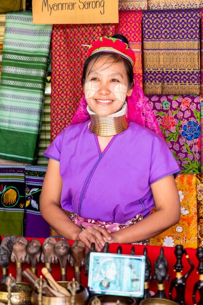 Nordthailand-Stammdörfer oder Karen Long Neck Village in Thailand