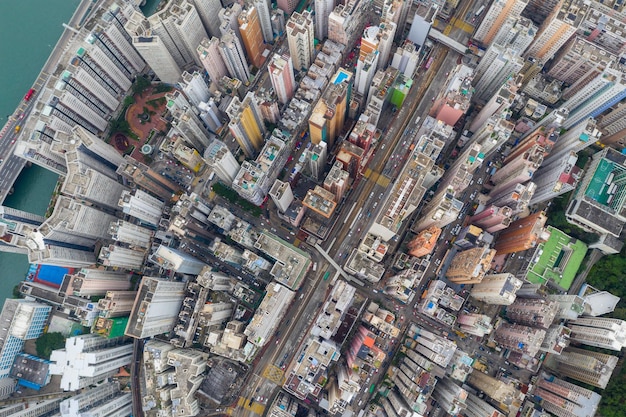 North Point, Hong Kong 01 de junho de 2019: Vista de cima da cidade de Hong Kong