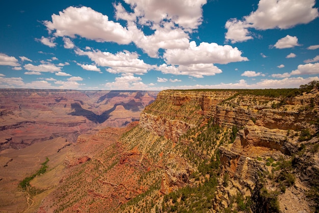 North Rim Red Rock Canyon Rocky Mountains malerische Aussicht auf den Grand Canyon mit Panoramablick auf die Nation