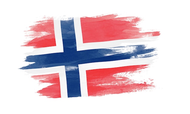 Noruega bandera pincelada bandera nacional