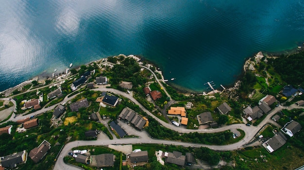 Norwegen, die Stadt Blick aus der Luft