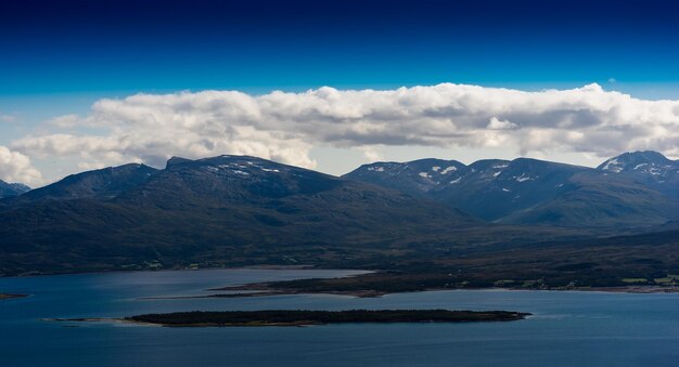 Norwegen-Fjord-Kanäle Landschaftshintergrund hd