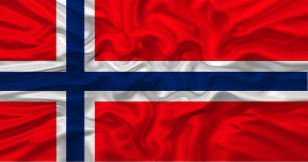 Norwegens nationale Wellenflagge.